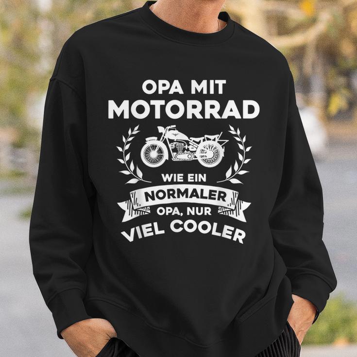 Grandpa With Motorcycle Nur Cooler Biker Hobby Sweatshirt Geschenke für Ihn