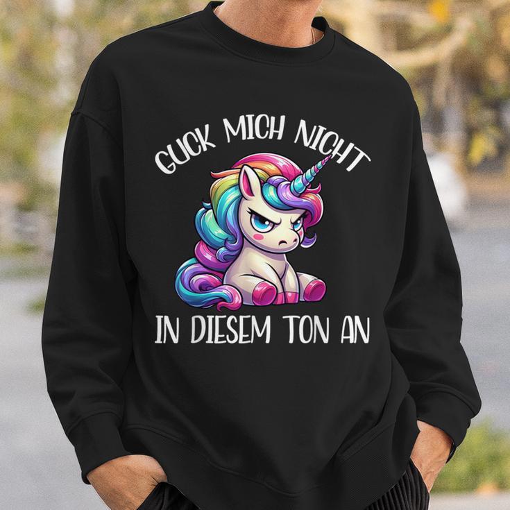 Guck Mich Nicht In Diesem Ton An Einhorn Sweatshirt Geschenke für Ihn