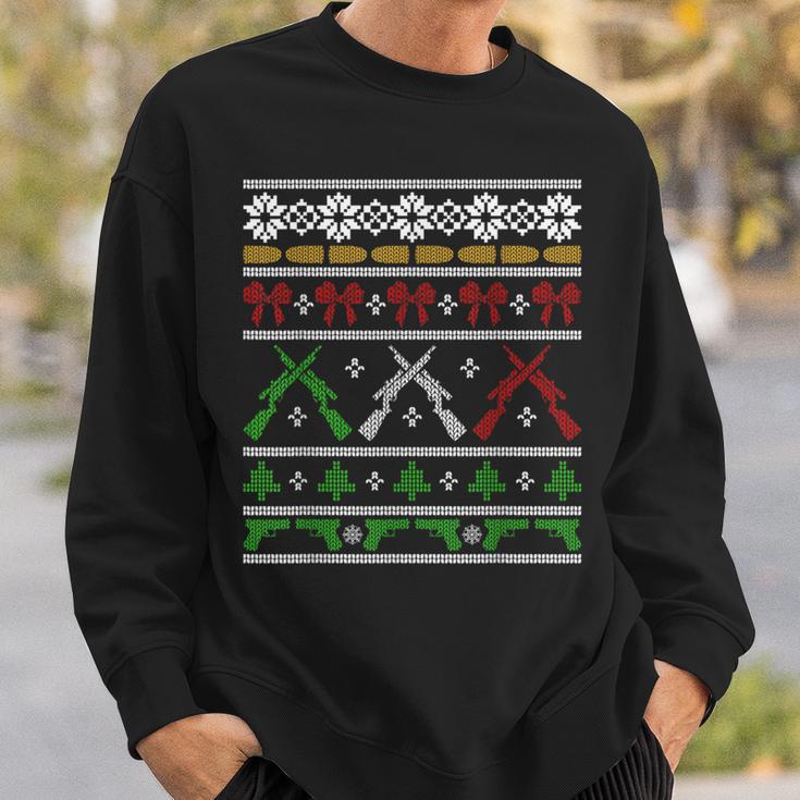 Guns For Christmas Ugly Sweater Gun Right Hunting Military Sweatshirt Geschenke für Ihn