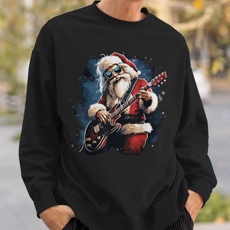 Hab Einen Rock & Roll Christmas Rock Santa Music Lovers Sweatshirt Geschenke für Ihn