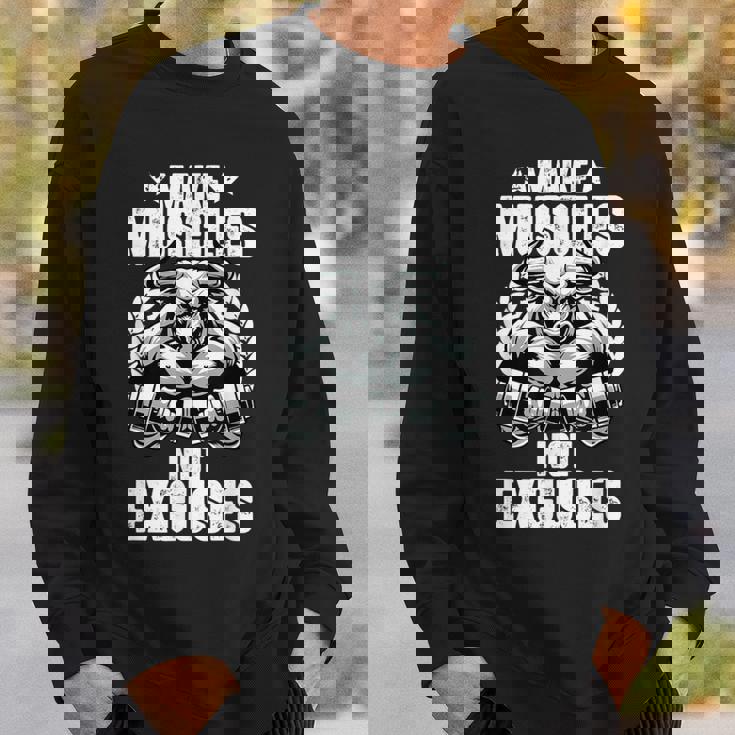 Hacer Músculos No Excusas Entrenamientos Gimnasio Cotizaciones Gimnasio Fitness Camisa de entrenamiento Regalos para él