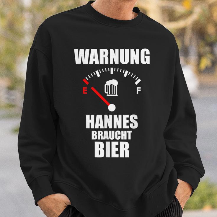 Hannes Nameorname Spruch Bier Biertrinker Sweatshirt Geschenke für Ihn