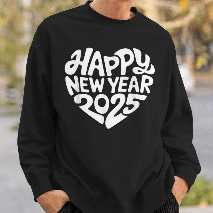 Happy New Year 2025 Heart Happy New Year New Year Sweatshirt Geschenke für Ihn