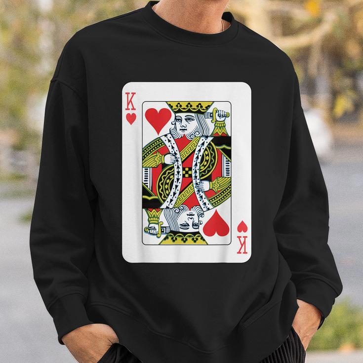 Herzkönig Beim Kartenspiel Sweatshirt Geschenke für Ihn