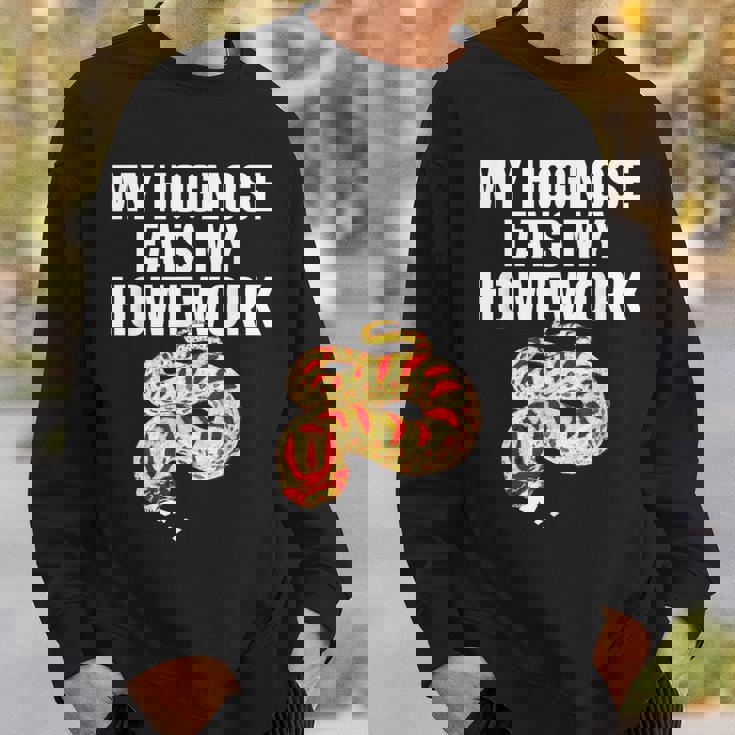 Hognose Snake My Hognose Eats My Homework Sweatshirt Gifts for Him