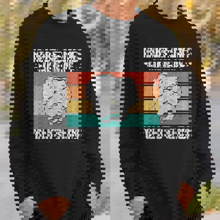 Hognose Snakes Make Me Happy Retro Western Hognose Sweatshirt Gifts for Him