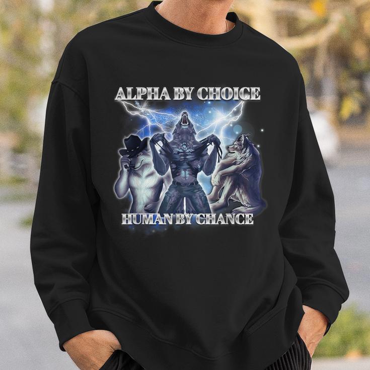 Human By Chance Alpha By Choice Sweatshirt Geschenke für Ihn