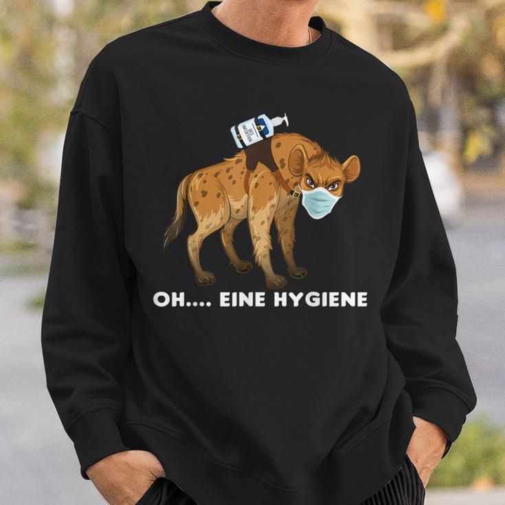 Hyäne Saying Mouth Guard Mask Sweatshirt Geschenke für Ihn