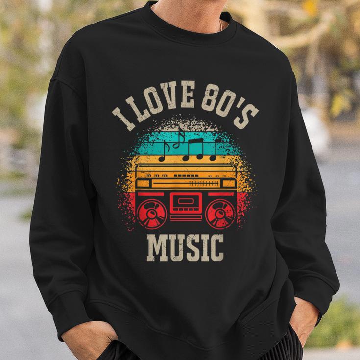 Ich Liebe 80Er Jahre Musik Sweatshirt Geschenke für Ihn