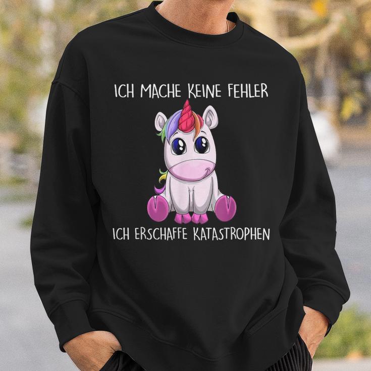 Ich Mache Keine Fehler Ich Erschaffe Katastrophen Einhorn Sweatshirt Geschenke für Ihn