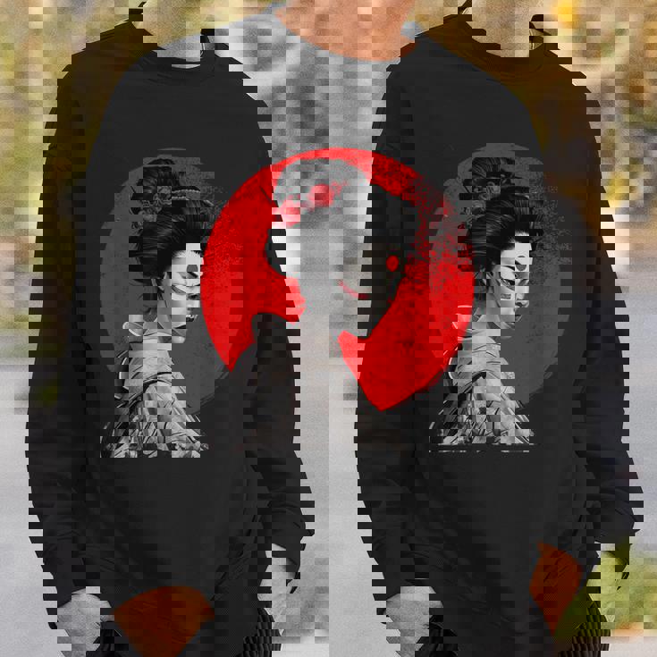 Impresionante Geisha Samurai Pintura Japonesa Tradicional A Camisa