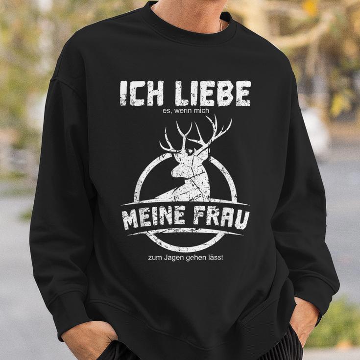 Jäger Ich Liebe Es Wenn Mich Meine Frau Zum Jagen Lässt Hagd German L Sweatshirt Geschenke für Ihn