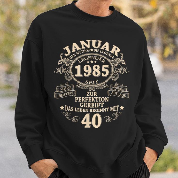 January 1985 40 Years intage 40Th Birthday Man Sweatshirt Geschenke für Ihn