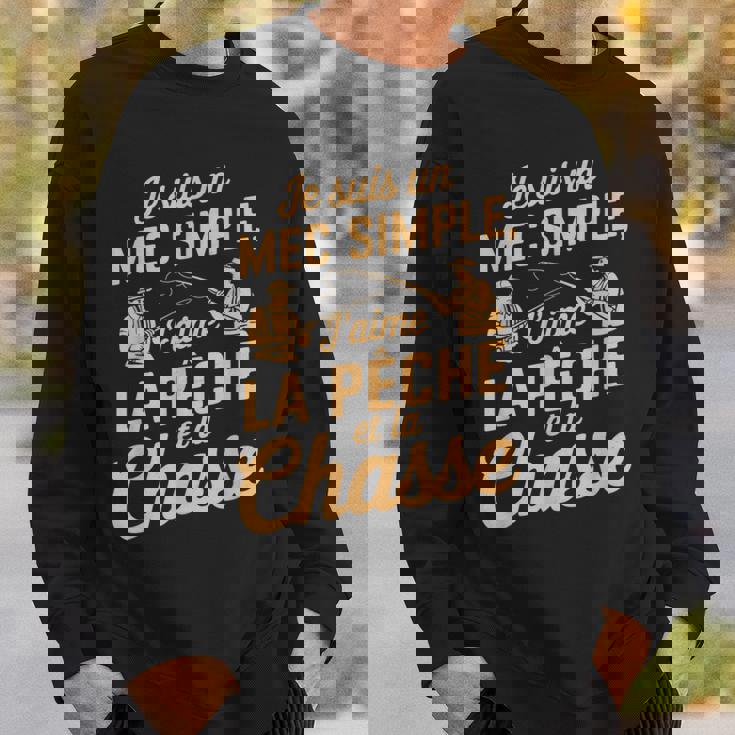 Je Suis Un Mec Simple J'aime Pêche Chasse Humoristique Sweater e Cadeaux pour lui