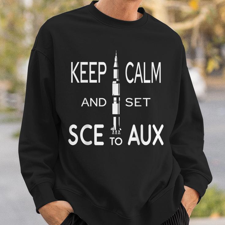 Keep Calm And Set Sce With Saturn For Rocket Science On Aux Sweatshirt Geschenke für Ihn