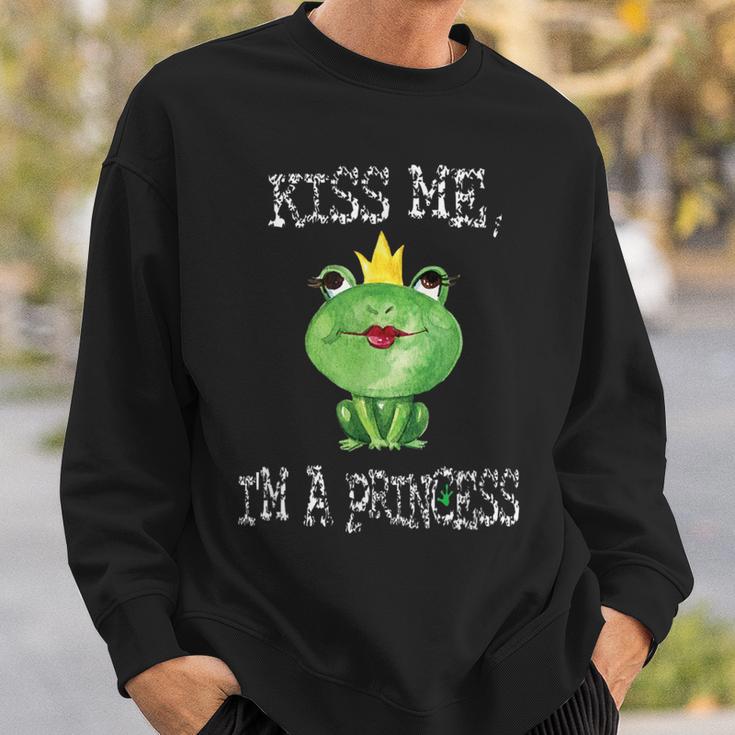 Kiss Me I'm A Princess Frog Sweatshirt Geschenke für Ihn