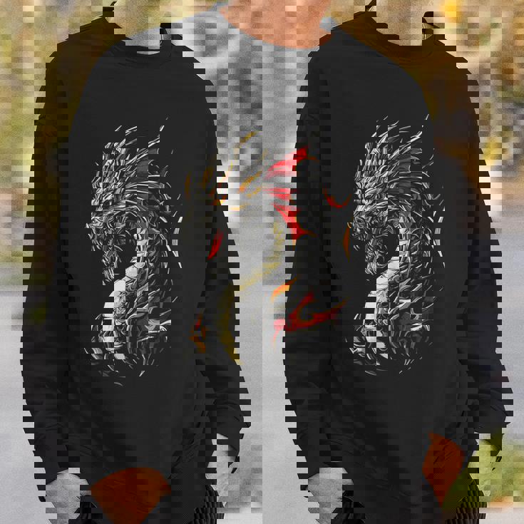 Knucker Dragon Motif Obra De Arte Mítica Knucker Dragon Camisa de entrenamiento Regalos para él