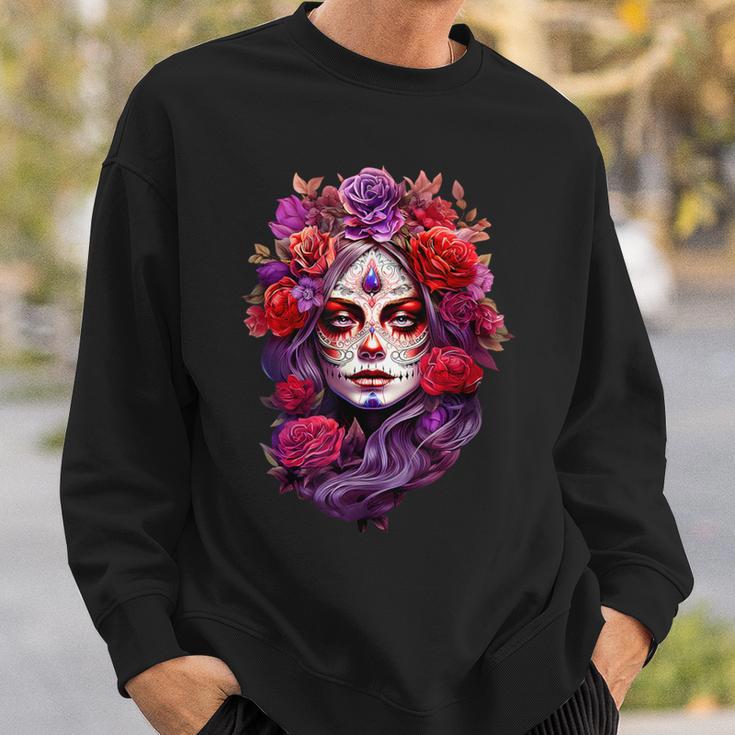 La Catrina Cool Dia De Muertos Day Of The Dead Sweatshirt Geschenke für Ihn