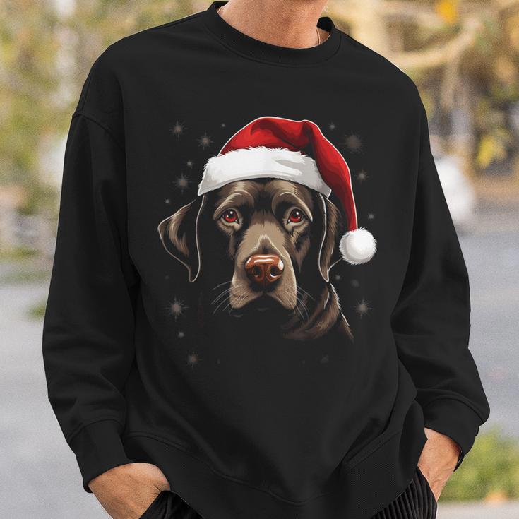 Labrador Dog Christmas Walking Dog Fan Sweatshirt Geschenke für Ihn