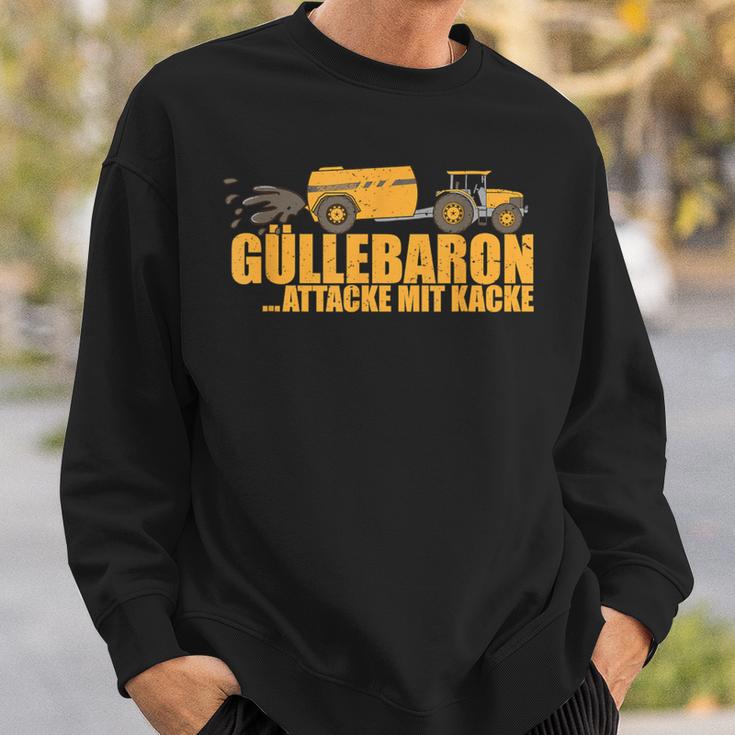 Landillage Güllebaron Attack With Poo Farmer Sweatshirt Geschenke für Ihn