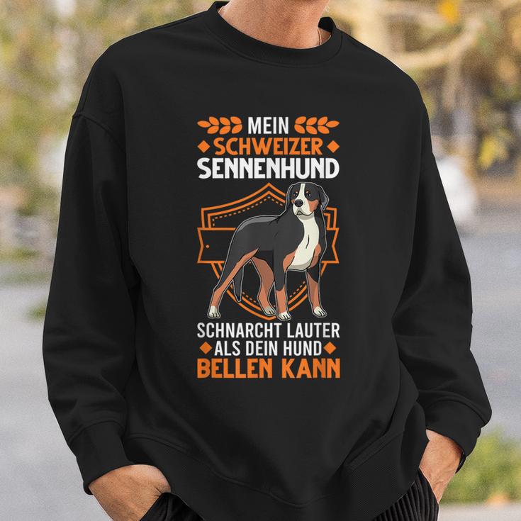 Large Swiss Mountain Dog Snoring Swiss Dog Sweatshirt Geschenke für Ihn