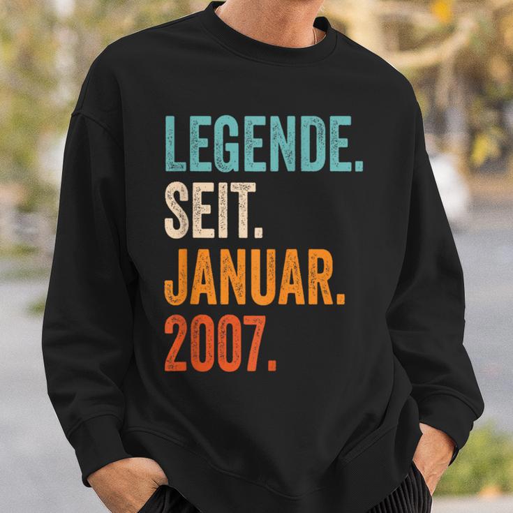 Legend Since January 2007 17 Years Sweatshirt Geschenke für Ihn