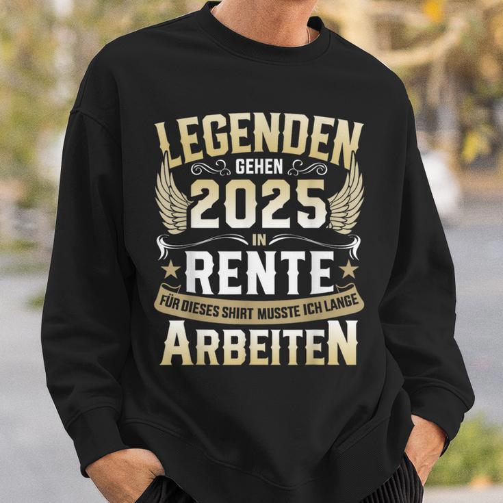 Legends Retirement 2025 Long Work For Pensioners In Retirement Sweatshirt Geschenke für Ihn