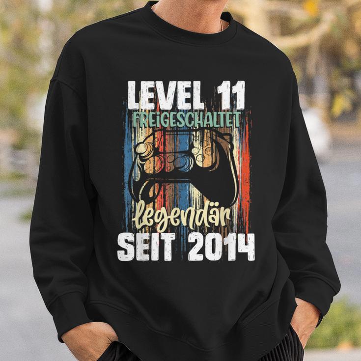 Level 11 Years Birthday Boy Gamer Since 2014 Sweatshirt Geschenke für Ihn