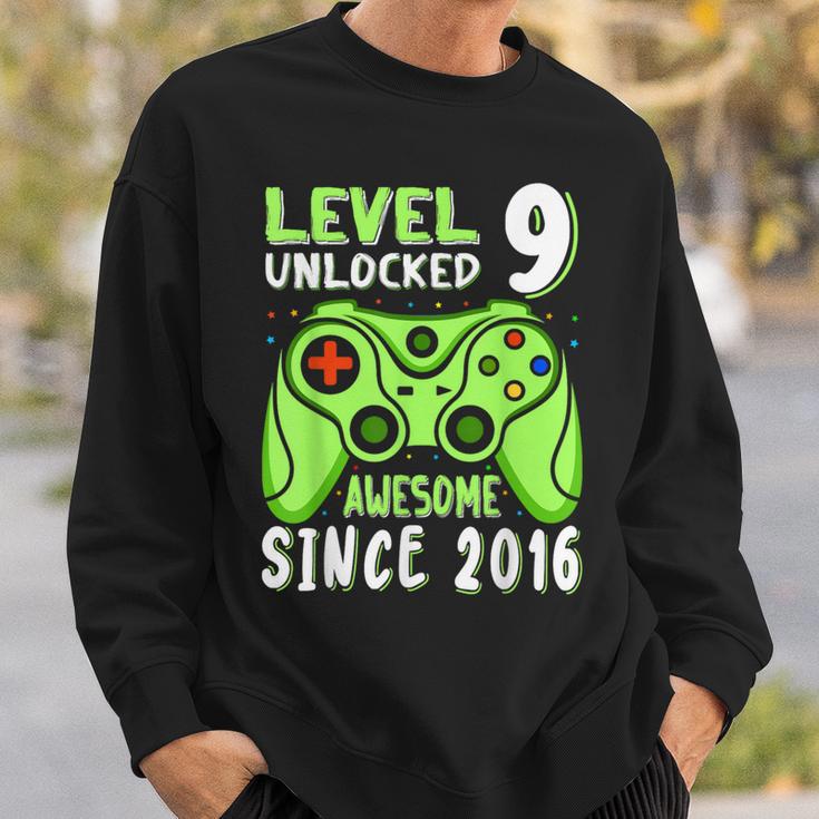 Level 9 Unlocked Awesome 2016Ideospiel 9Th Birthday Boy Sweatshirt Geschenke für Ihn