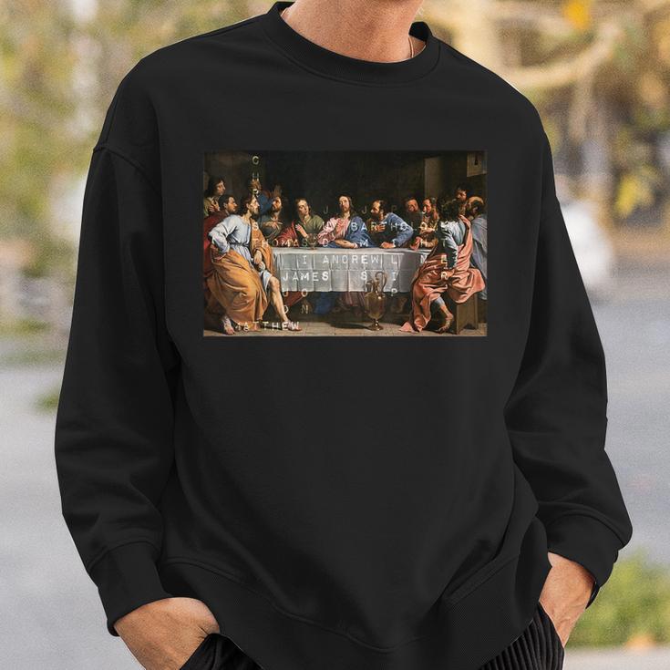 The Lord Jesus Christ With 12 Apostles On The Supper Of The Father S Sweatshirt Geschenke für Ihn