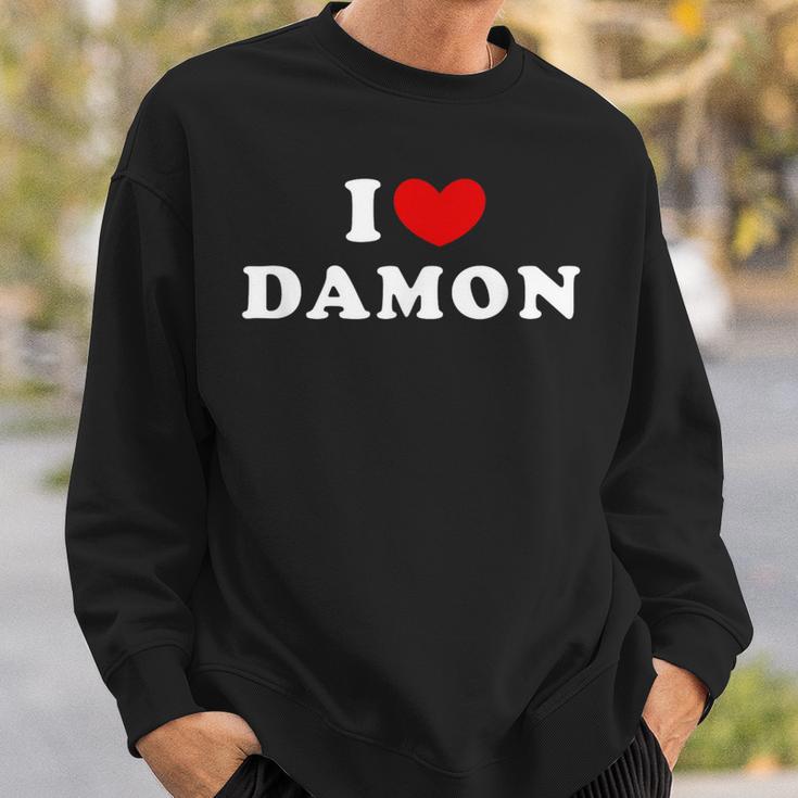 I Love Damon Sweatshirt Geschenke für Ihn