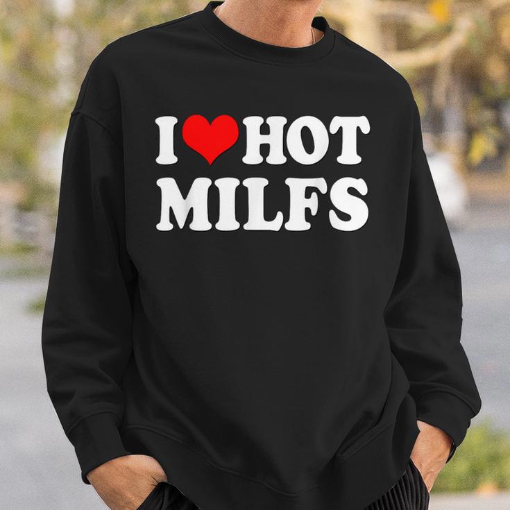 I Love Hot Milfs I Heart Hot Milfs Couple Set Sweatshirt Geschenke für Ihn