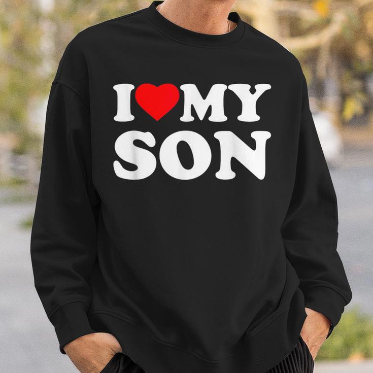 I Love My Son Heart Sweatshirt Geschenke für Ihn