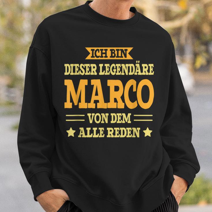 Marco With First Name Slogan Sweatshirt Geschenke für Ihn