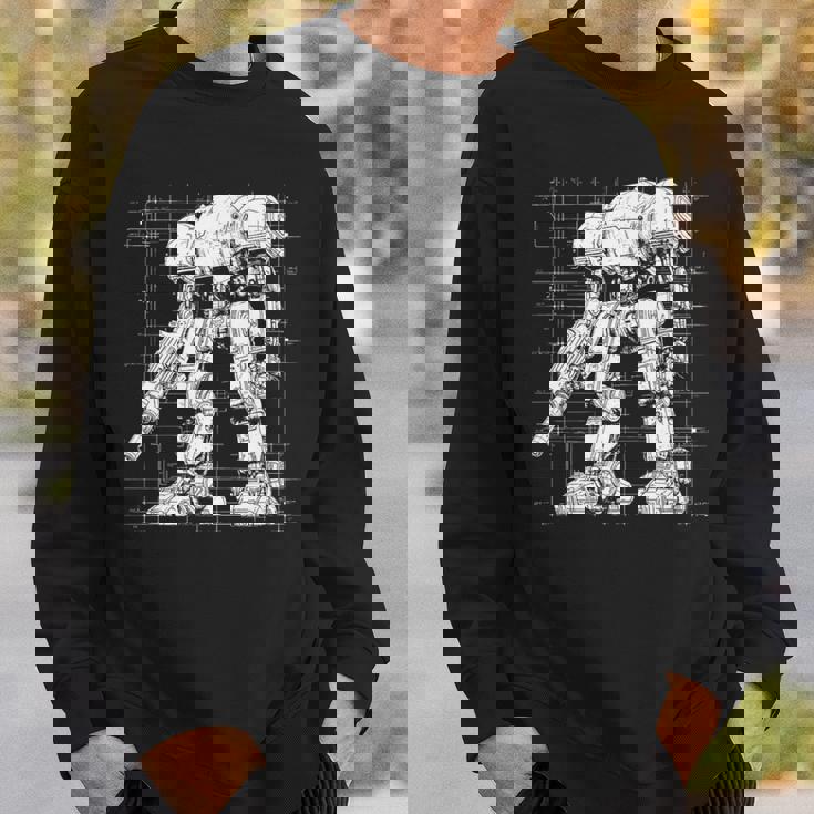 Mech Warrior Sketch Shirt Mighty Tech Robot Fighter Premium Sweatshirt Gifts for Him