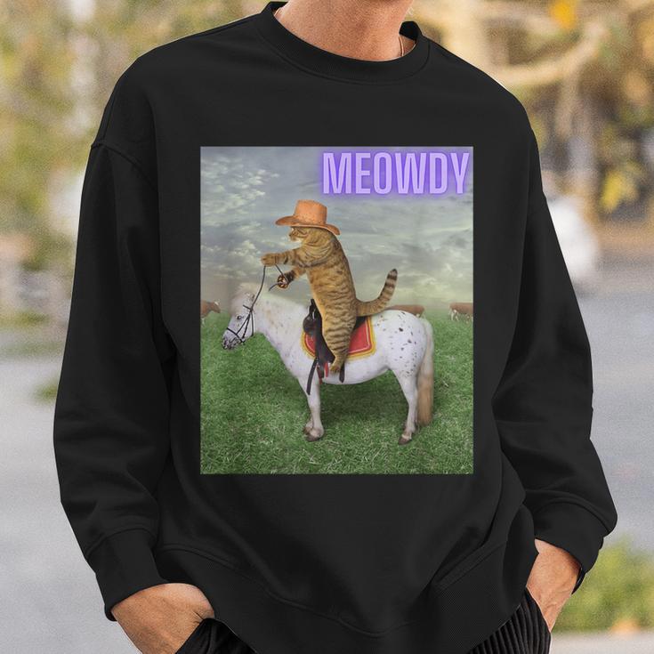 Meowdy Meme Cat And Pony Sweatshirt Geschenke für Ihn