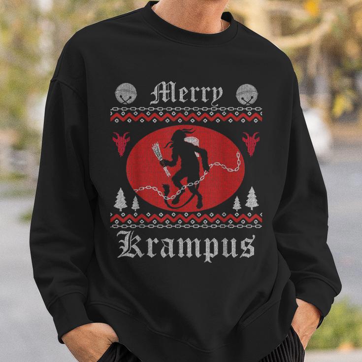 Merry Krampus Christmas Xmas Horror Ugly Jumper Evil Pyjamas S Sweatshirt Geschenke für Ihn