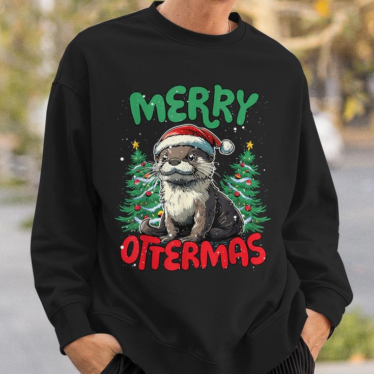 Merry Ottermas Otter Christmas Sweatshirt Geschenke für Ihn