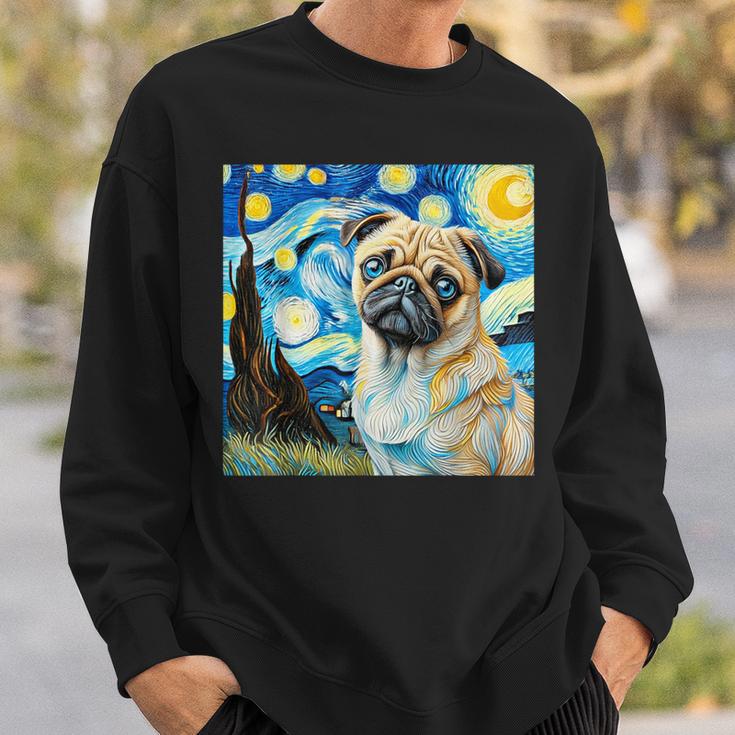 Mops Unter Dem Sternenhimmel Sweatshirt Geschenke für Ihn