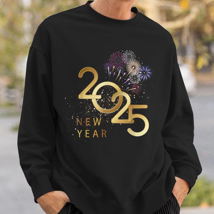 New Year's Eve Party Supplies 2025 Happy New Year Fireworks Sweatshirt Geschenke für Ihn