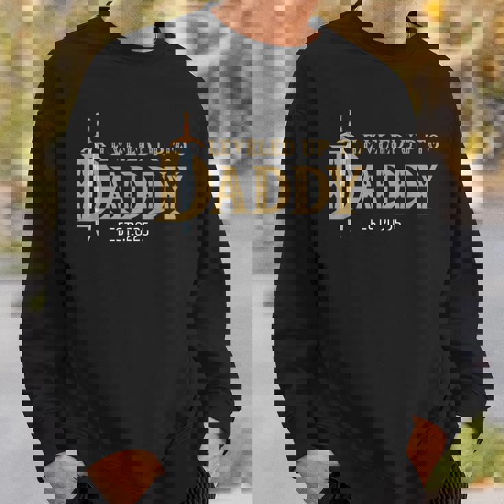 Nivelado Hasta Papá Est 2025 Nivel Desbloqueado Papá Gaming Camisa de entrenamiento Regalos para él