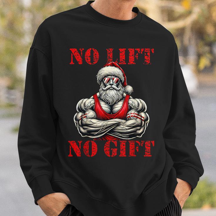 No Lift No Fitness Santa Muscle Christmas Sweatshirt Geschenke für Ihn