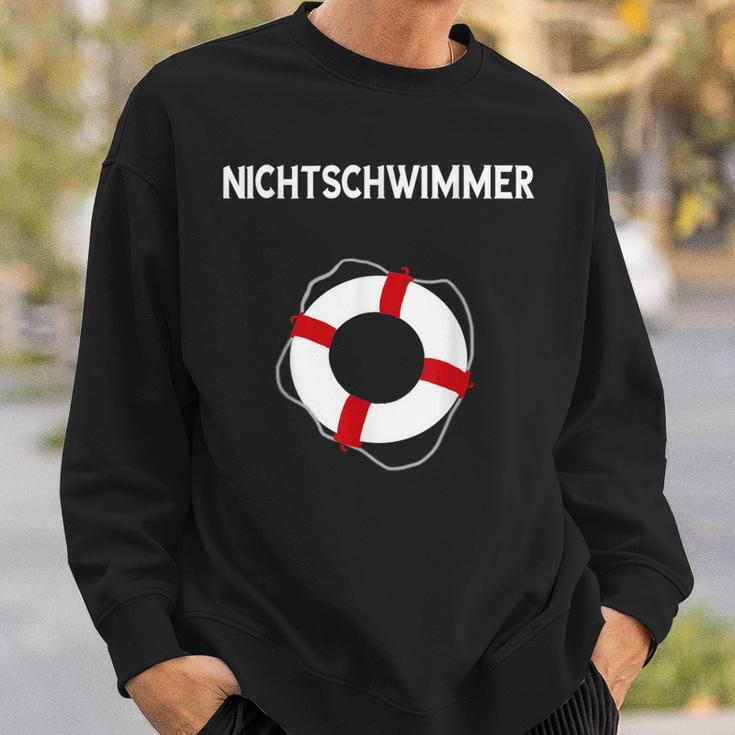 No Swimmer Lifebuoy Swimming Pool Swimming Sweatshirt Geschenke für Ihn