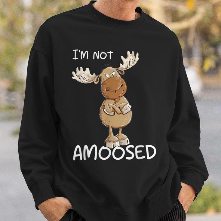 Not Amoosed Moose I Nö Fun Elk Word Game I No Statement Sweatshirt Geschenke für Ihn