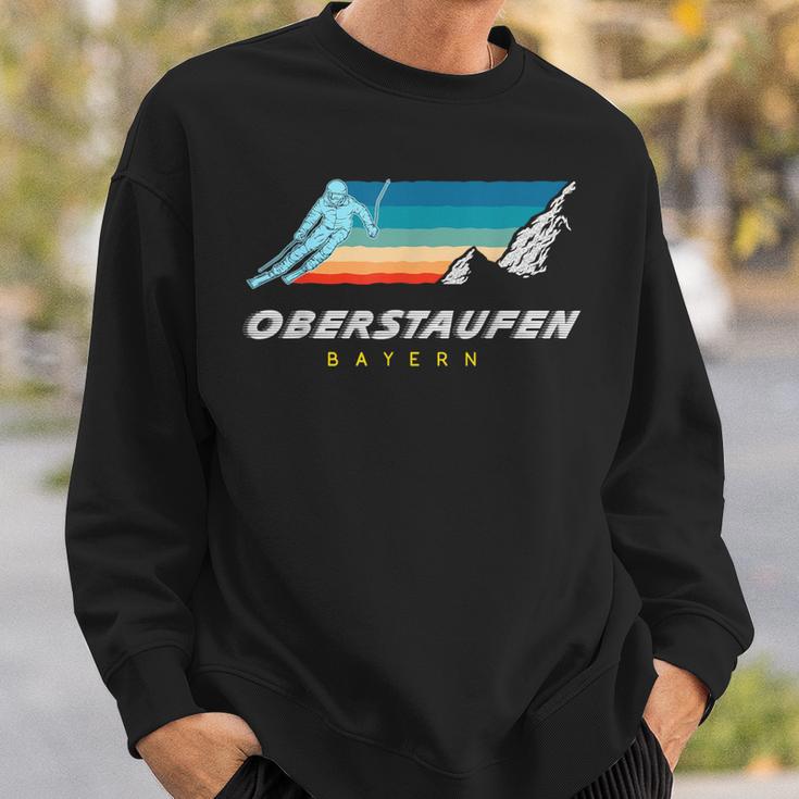 Oberstaufen Bayern Germany Retro 80S Ski Sweatshirt Geschenke für Ihn