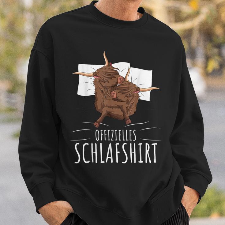 Official Scottish Highland Cow Sleep Sweatshirt Geschenke für Ihn