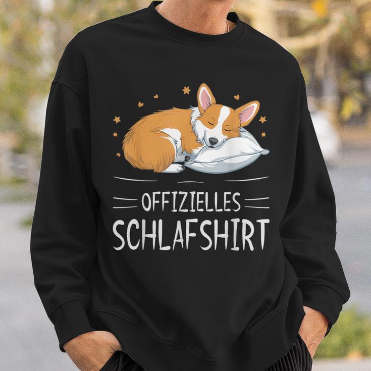 Official Sleep Corgi Dog Sleeping Chilling Dog Sweatshirt Geschenke für Ihn