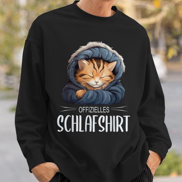 Official Sleep Kitten Pyjamas Cat Sweatshirt Geschenke für Ihn