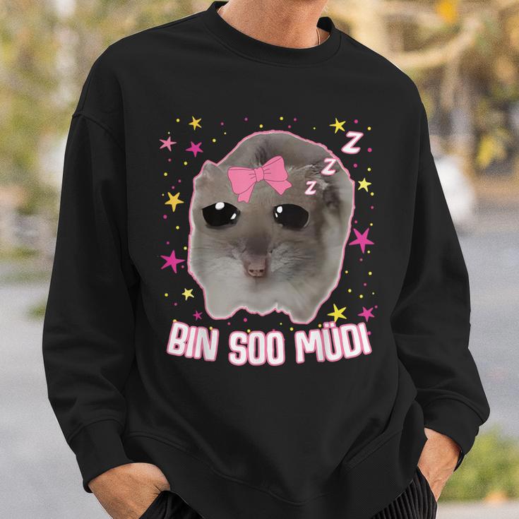 Offizielles Schlaf Sad Hamster Meme Bin So Müdi Schlaf Sweatshirt Geschenke für Ihn