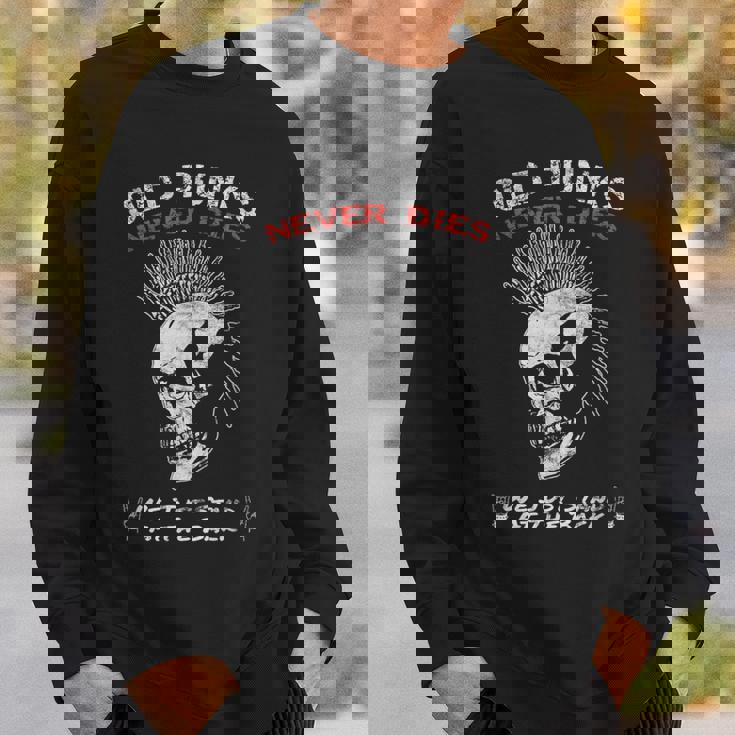 Old Punks Never Dies Punk Rock Music & Punks Camisa de entrenamiento Regalos para él